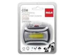 RCA COB Pivot headlamp with 3 light settings: high, low & flashing. Brightness 180 lumens - Brantford Surplus