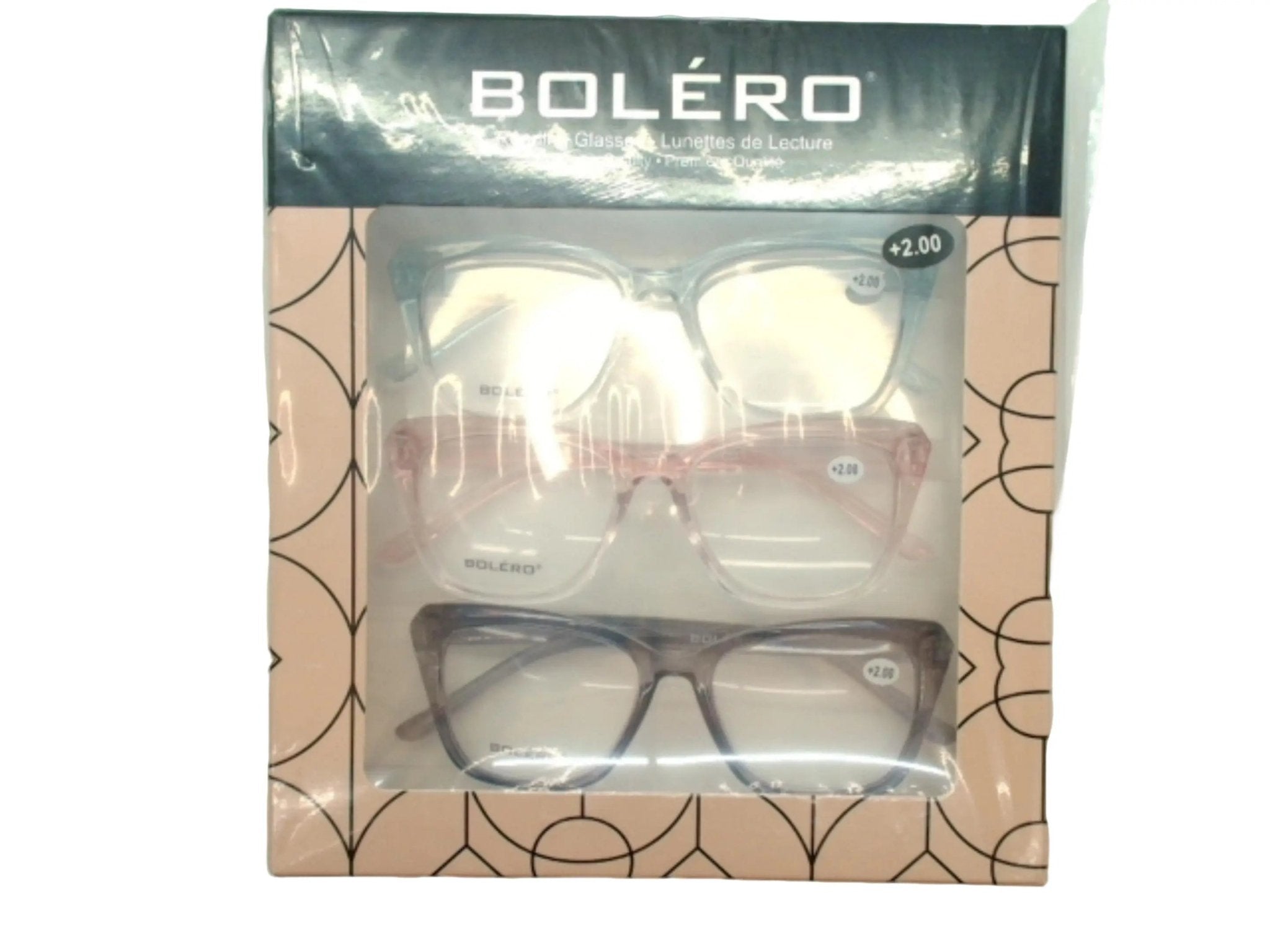 Reading Glasses 3pk. Assorted Bolero b/u $4.99 each - Brantford Surplus