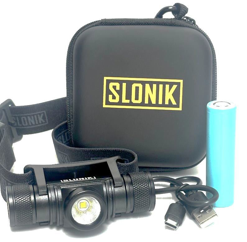 Rechargeable 500 Lumen LED Headlamp - Slonik 2200mAh - Brantford Surplus