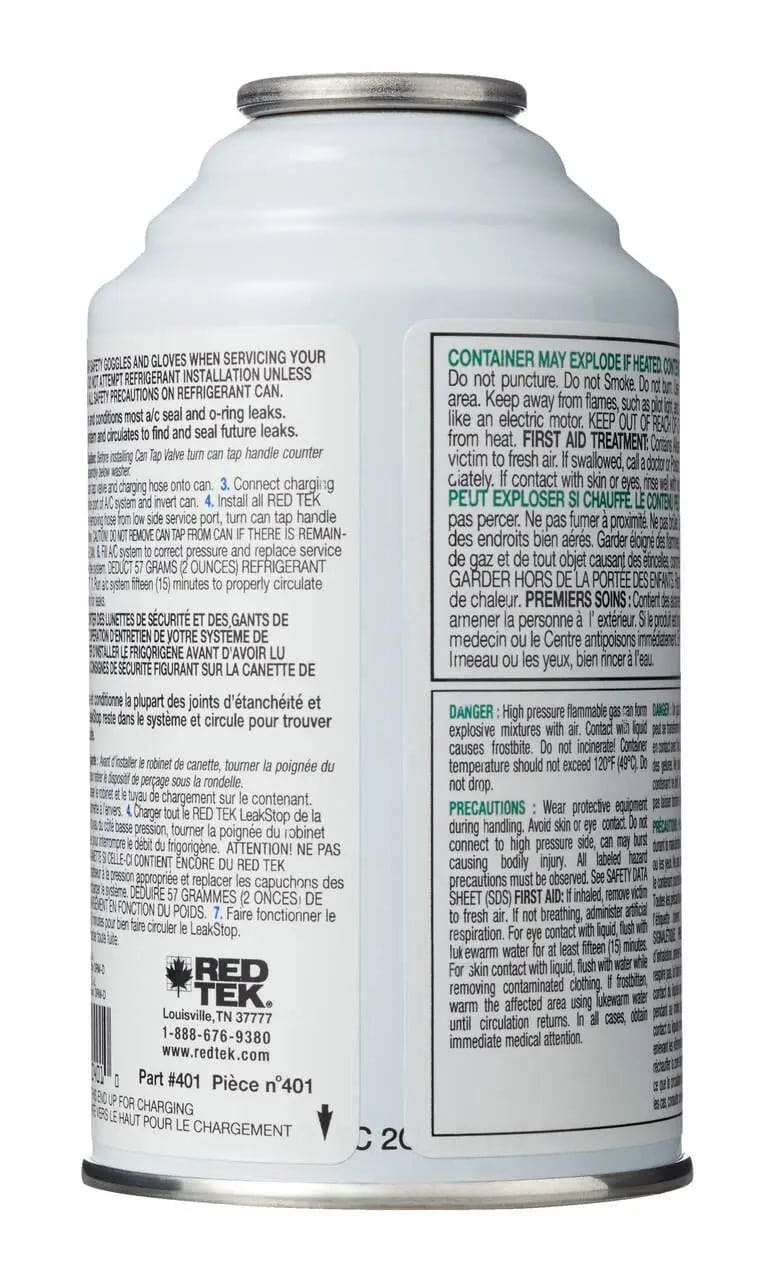 RED TEK LeakStop12 A/C Leak Repair, 4 - oz - Brantford Surplus