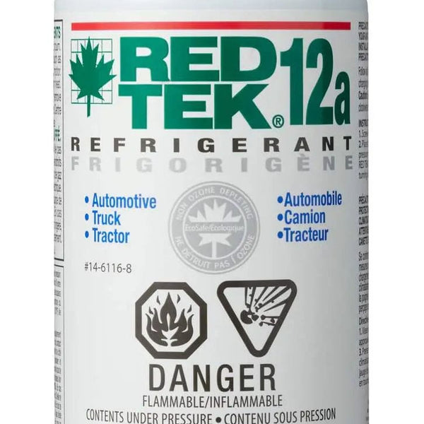 補充　Replenish③　英語 Air Conditioning Refrigerant 6oz. Red Tek - Brantford Surplus