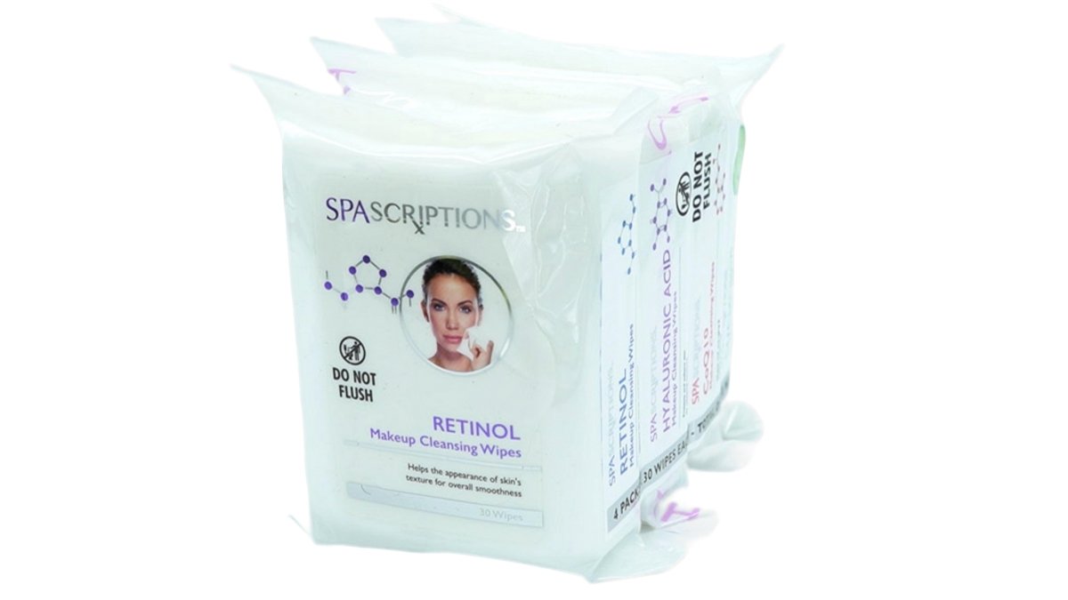 Retinol Makeup Remover Wipes - 120ct Spascriptions - Brantford Surplus