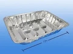 Roast pan - large foil rectangular 17x12.6x3 inch - Brantford Surplus
