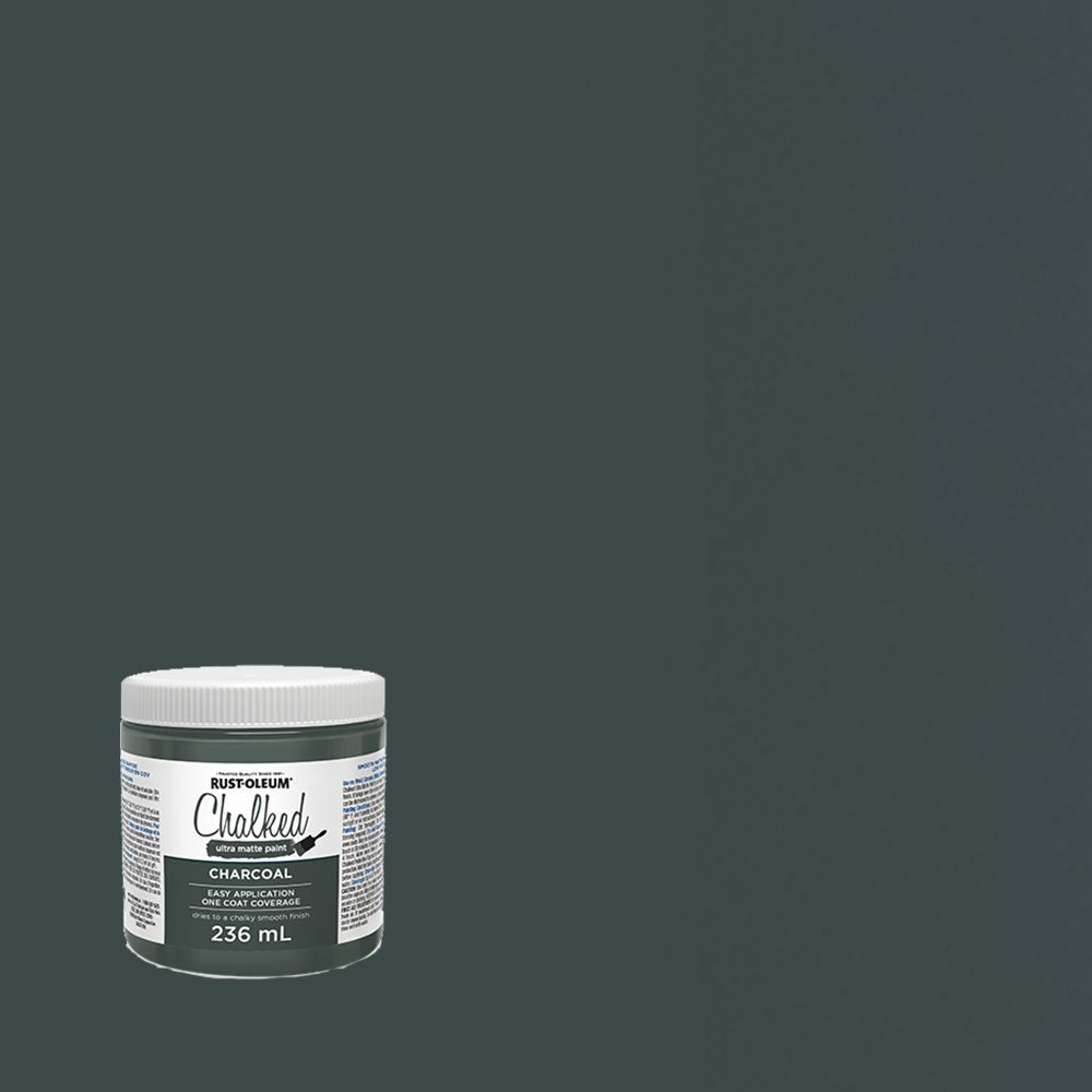 Rust - Oleum Chalked Ultra Matte Charcoal Paint 236mL - Brantford Surplus