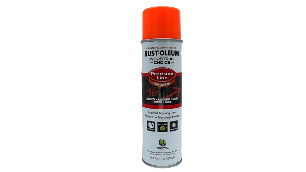 Rust - Oleum Orange Inverted Marking Paint - Precision Solvent 482g - Brantford Surplus