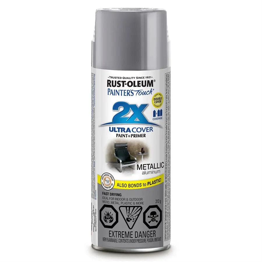 Rustoleum Metallic Aluminum Painters Touch 2X Spray Paint 340G - Brantford Surplus