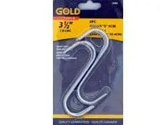 S - hooks 3.5 inch 9cm 6 pc - Brantford Surplus