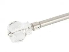 Satin Glass Dome Curtain Rod - 48 - 84 inch - Brantford Surplus