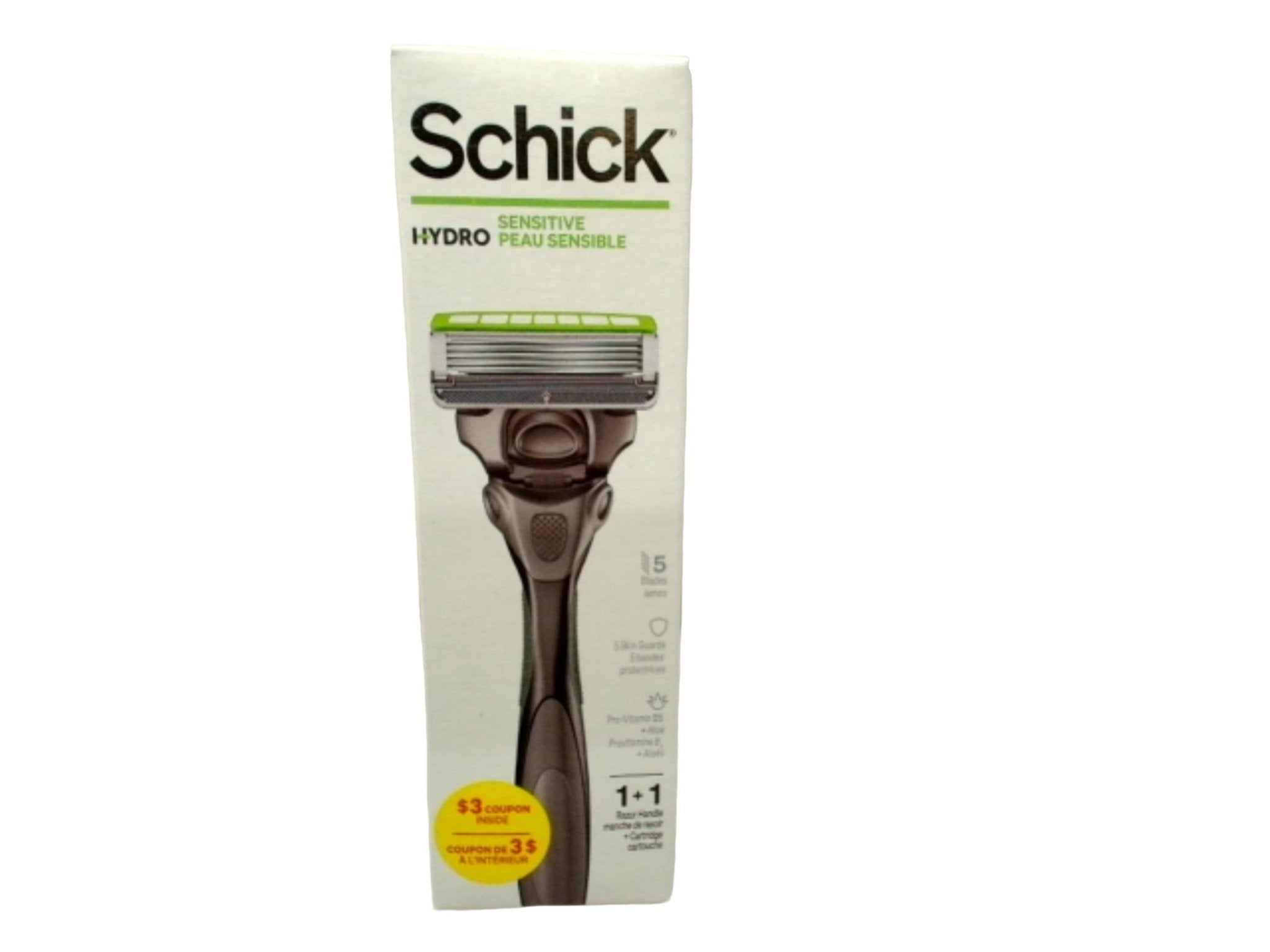 Schick Hydro Sensitive Razor - 5 Blade Handle & Cartridge - Brantford Surplus