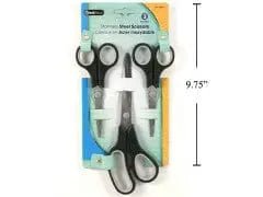 Scissors stainless steel 3 pc set desktech black/grey handles - Brantford Surplus