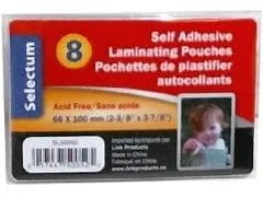 Self Adhesive Laminating Sheets 66x100mm. 8/pk. - Brantford Surplus