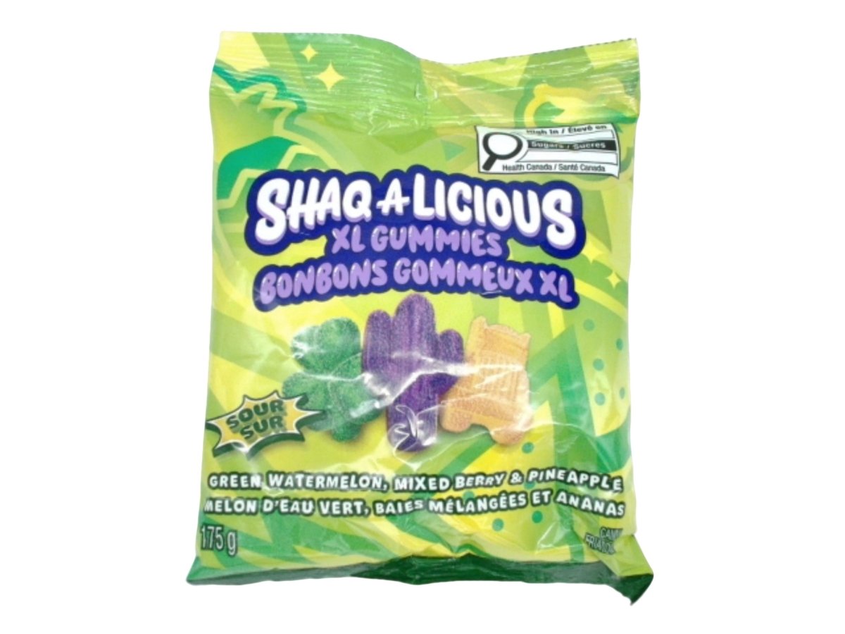 Shaq - A - Licious XL Sour Gummies Assorted Fruit Flavors 175g - Brantford Surplus