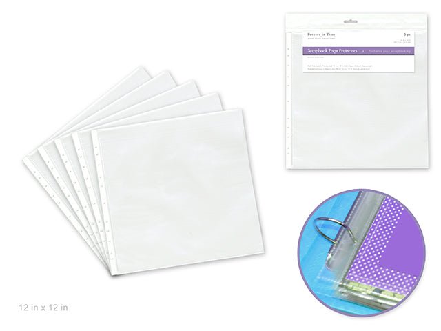 Sheet Protectors: 12"x12" Archival x5 Heavyweight 0.06mm - Brantford Surplus