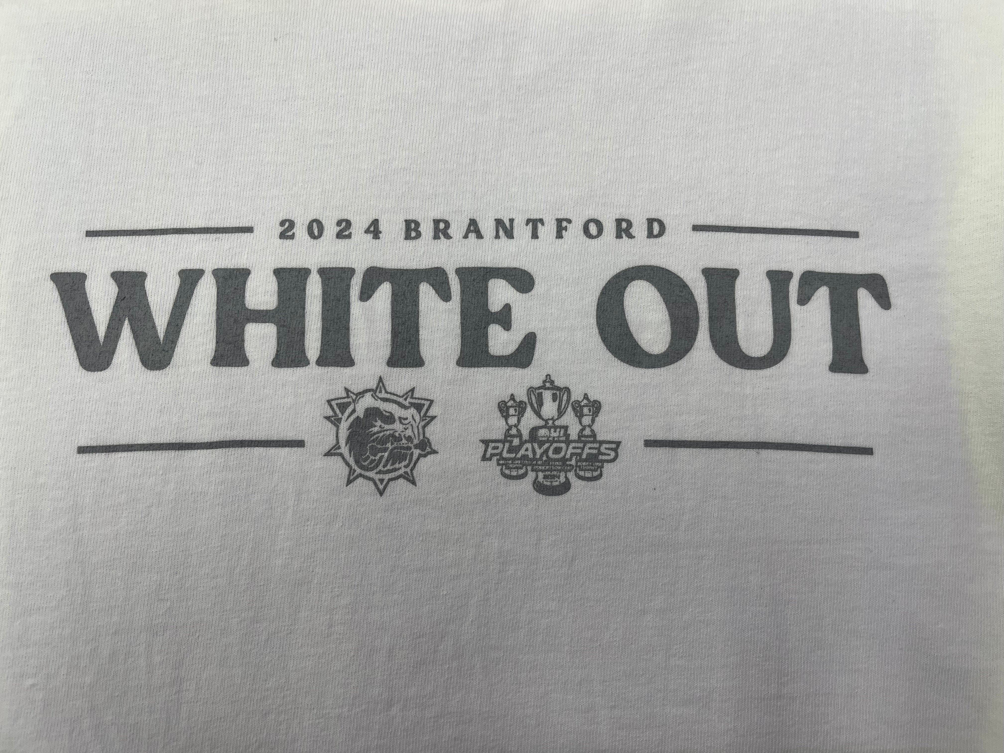 T-Shirt 2024 Brantford Bulldogs White Out - Brantford Surplus