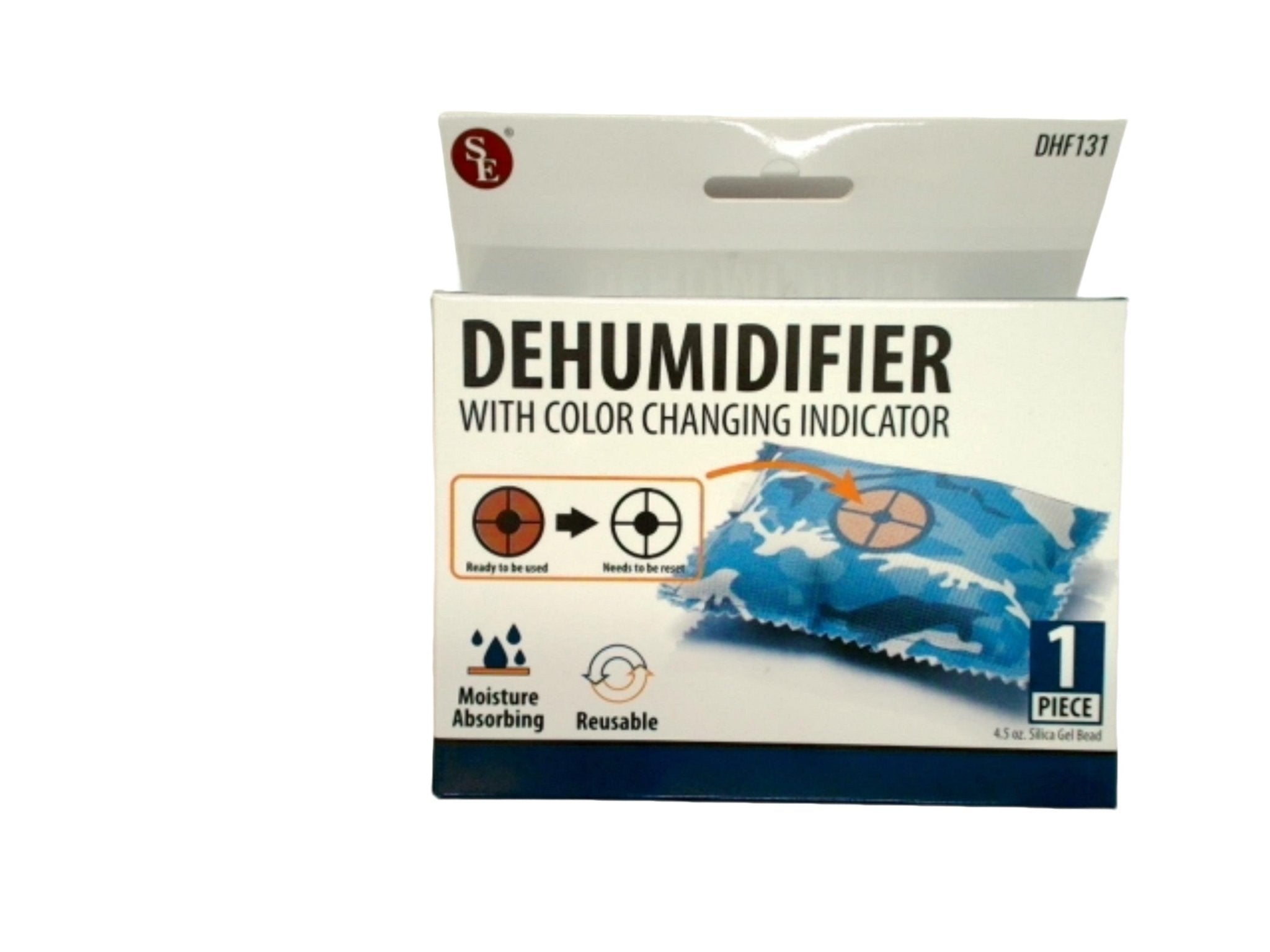 Silica Gel Dehumidifier - Reusable with Color Indicator 4.5oz - Brantford Surplus