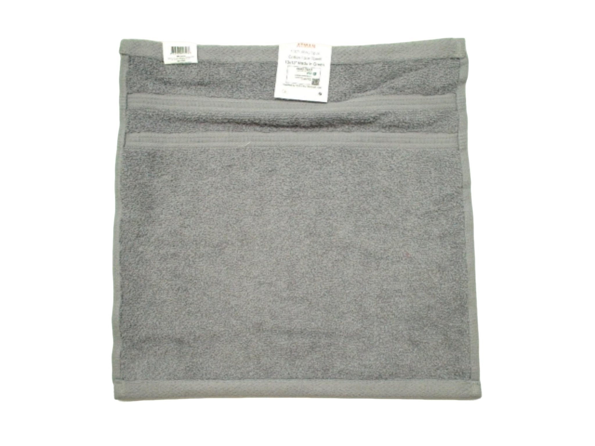 Silver Atman Cotton Face Towel 13"x13" - Brantford Surplus
