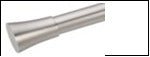 Silver extendable curtain rod"triangle solid" ", 1" diam, 66" x 120 inch - Brantford Surplus