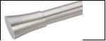 Silver extendable curtain rod"triangle solid" 1"diam, 48' x 84 inch - Brantford Surplus