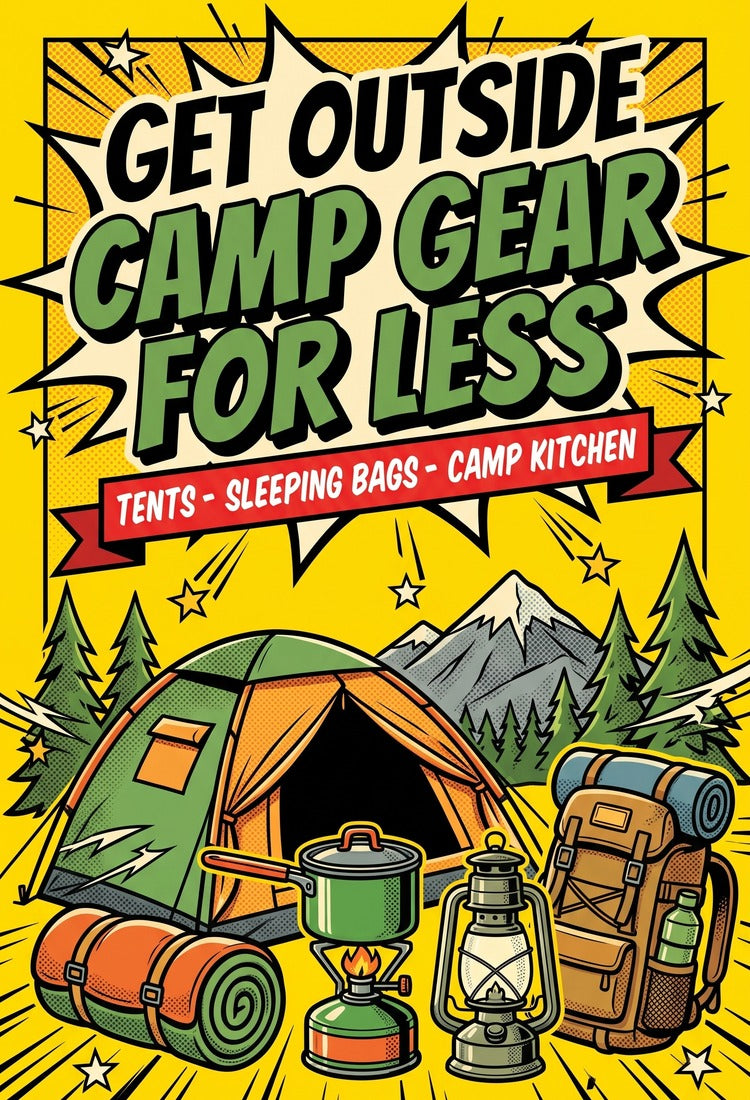 Camp gear for less - slide mobile