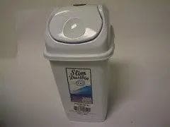 Slim White 5L Garbage Bin - Brantford Surplus