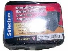Small Metal Cash Boxes Appr. 6"x4.7x15" with key - Brantford Surplus