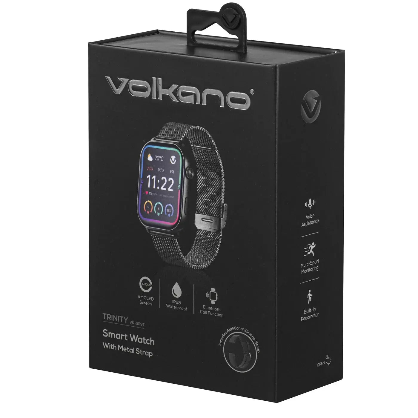 Smartwatch Trinity Series Black Volkano - Brantford Surplus