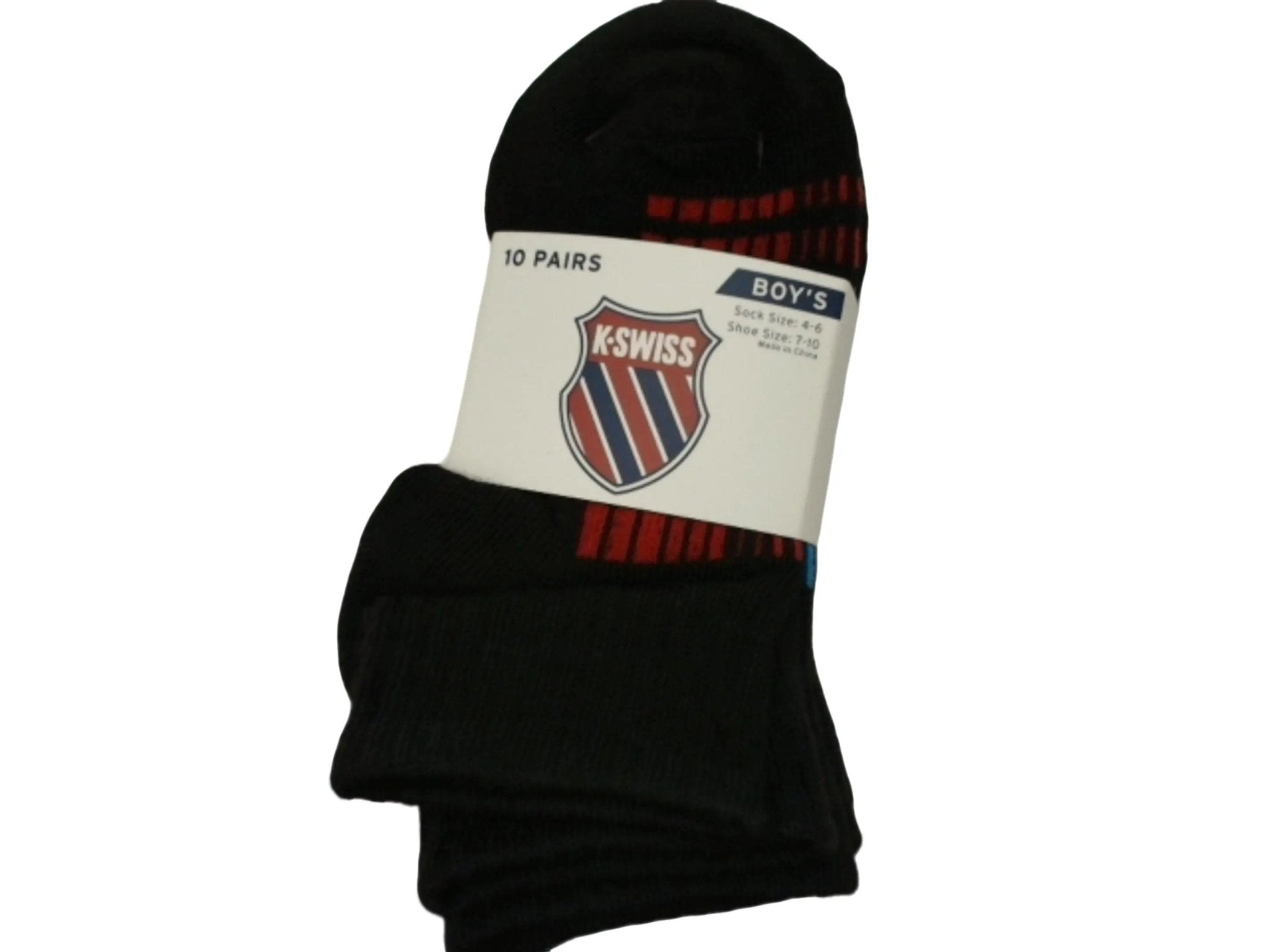 Socks Boy's 10pk. Size 4 - 6 K - Swiss Assorted - Brantford Surplus