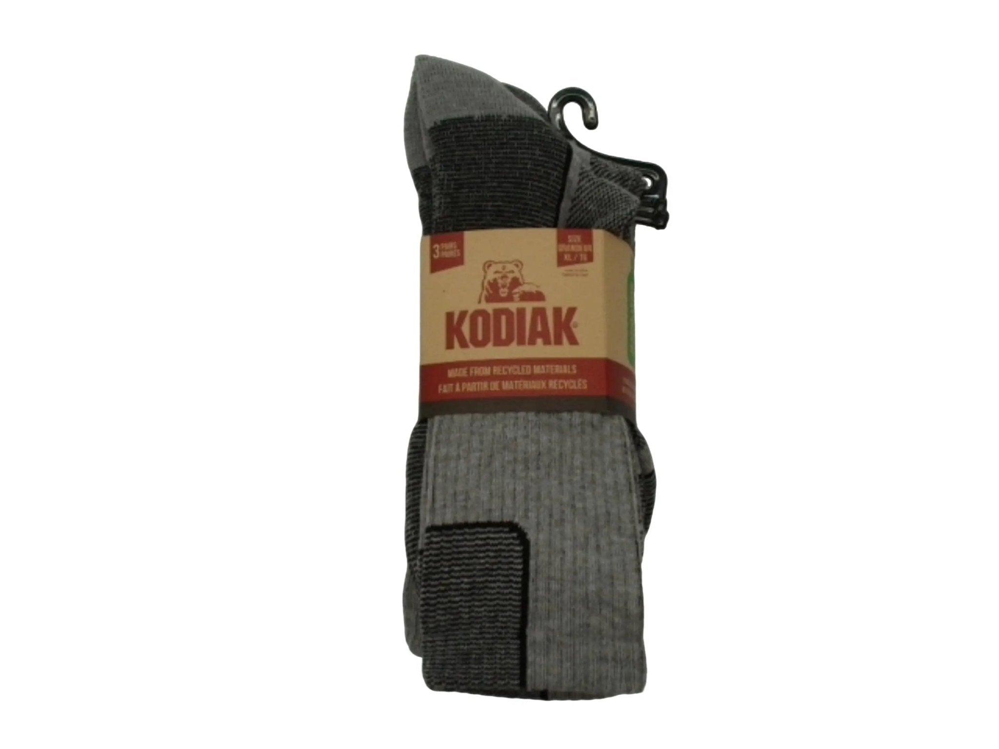 Socks Kodiak Men's XL 3pk. Grey Lifestyle - Brantford Surplus
