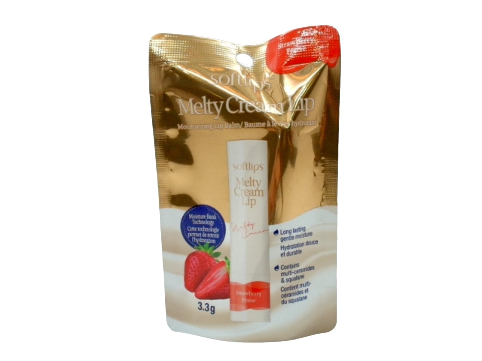 Softlips Hydrating Strawberry Lip Balm - Melty Cream 3.3g - Brantford Surplus