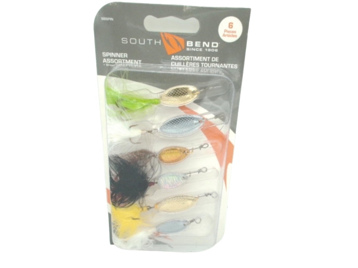 South Bend Fishing Spinners Set - 6 Assorted Colors - Brantford Surplus