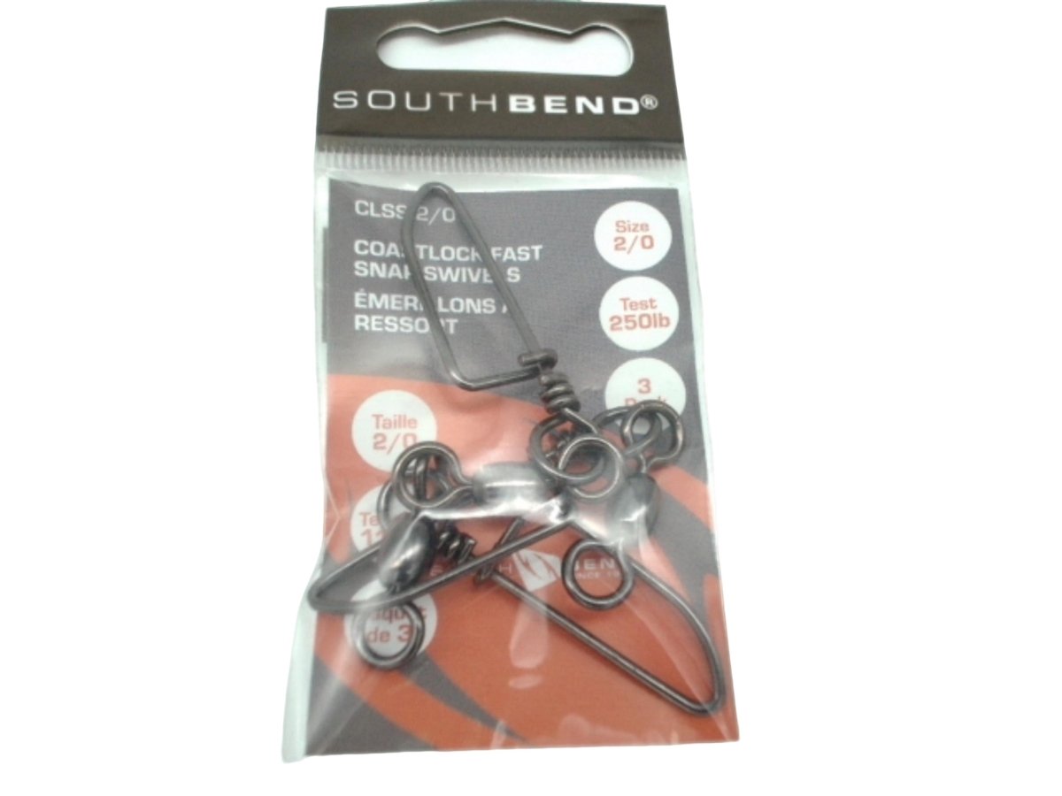 Southbend Coastlock Snap Swivels 2/0 250lb Heavy Duty - Brantford Surplus