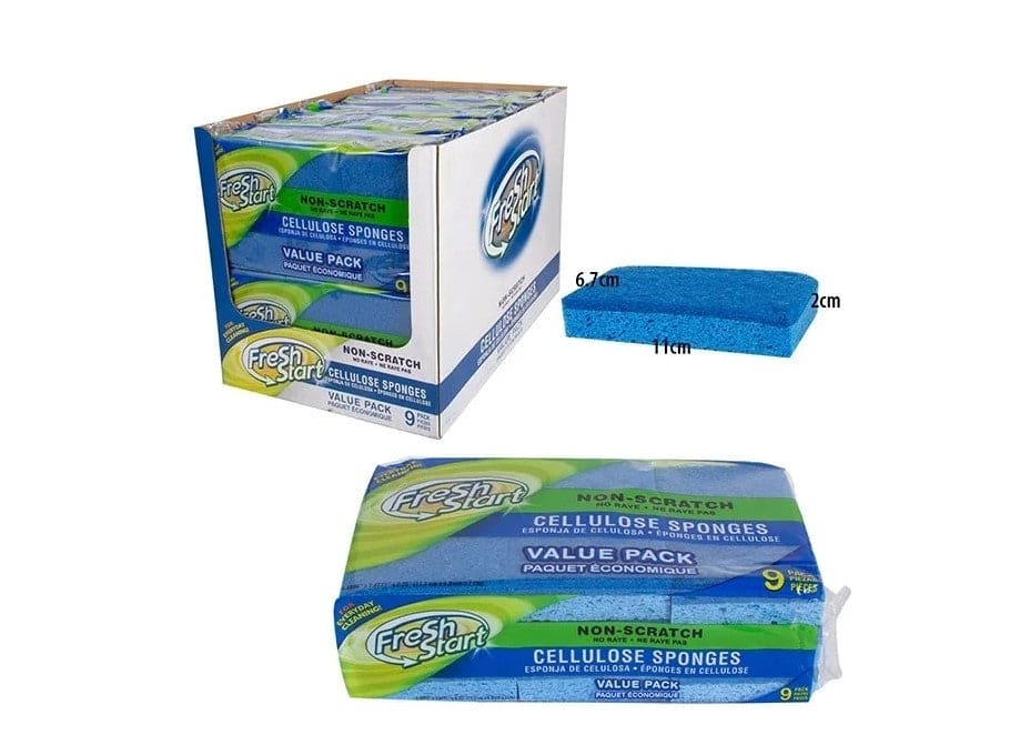 Sponge Non - Scratch 9 Pack Fresh Start - Brantford Surplus