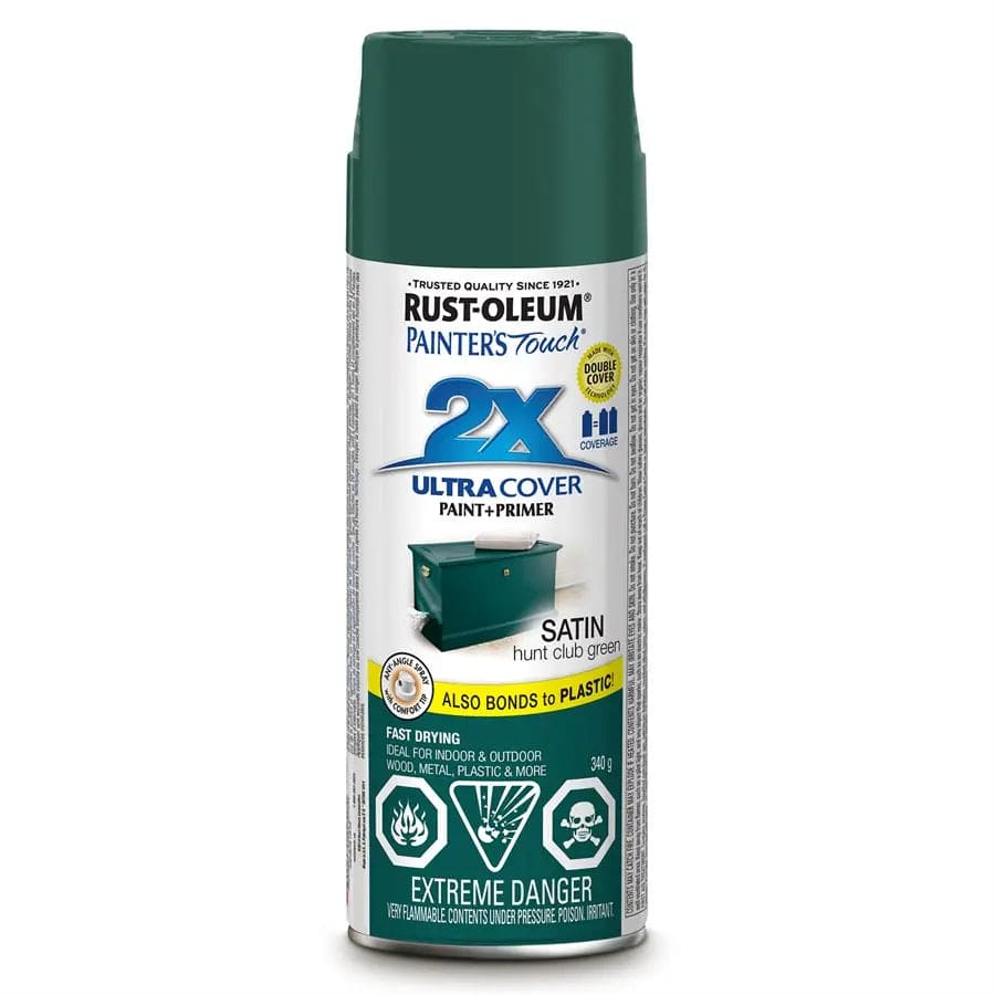 Spray Paint Satin Hunt Club Green Painters Touch 2X 340G Rustoleum - Brantford Surplus