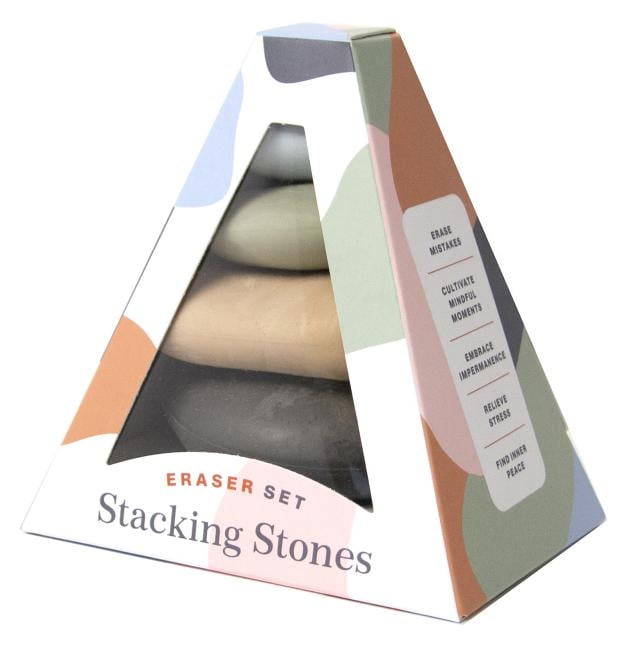Stacking Stones Eraser Set - 5 Piece Desk Accessories - Brantford Surplus