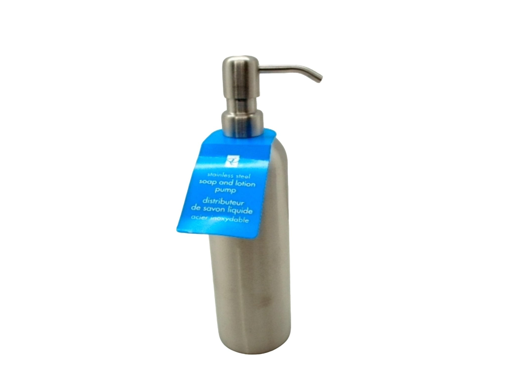 Stainless Steel Lotion Dispenser - Durable Soap Pump Bottle - Brantford Surplus