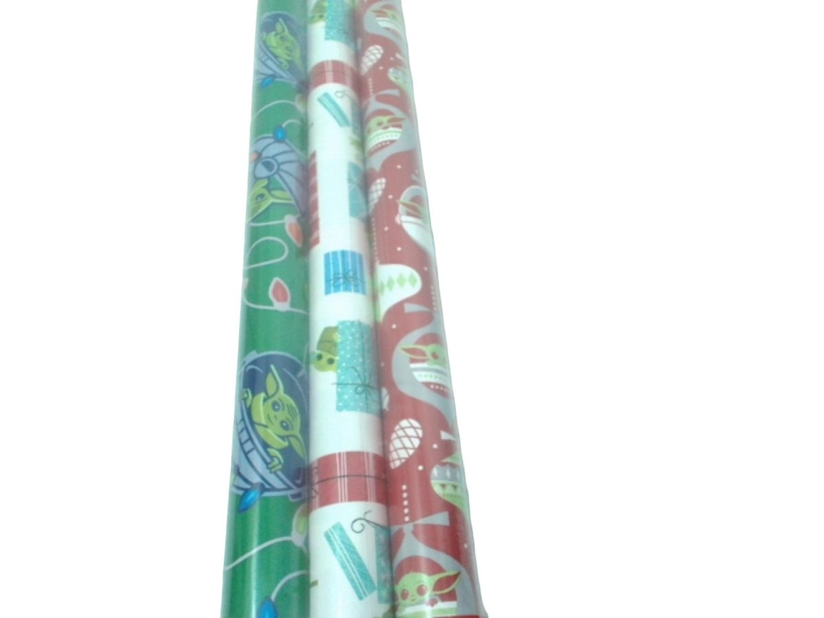 Star Wars Mandalorian Christmas Wrapping Paper - 3 Rolls Gift Wrap - Brantford Surplus