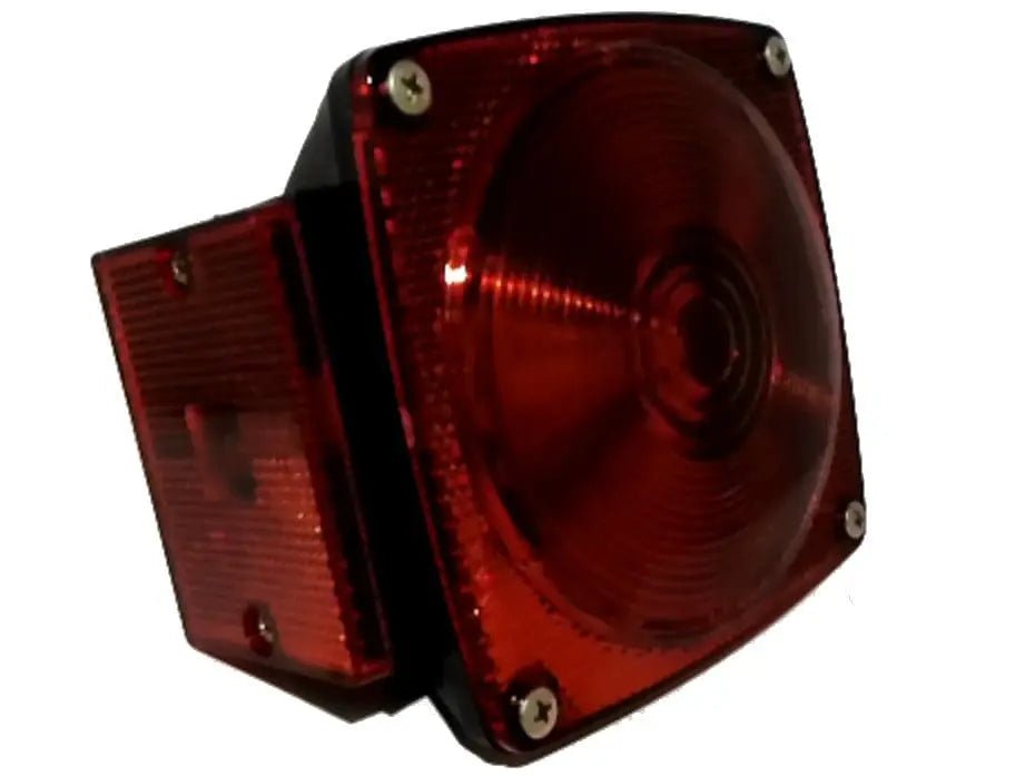 Stop/Turn/Signal Light w/Window 4.5"x4.5" Square Red (with plate light) - Brantford Surplus