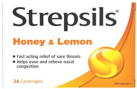 Strepsils Honey Lemon Throat Lozenges - 36 Pack - Brantford Surplus