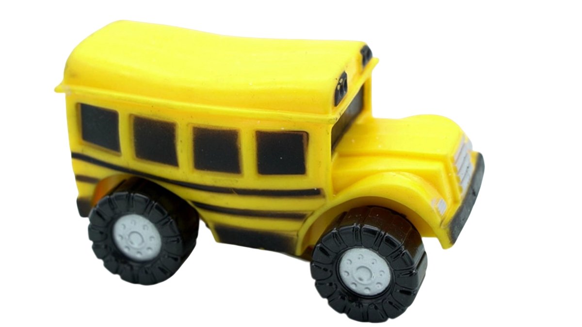 Stretch School Bus Toy - Sand Filled Stress Relief Ricochet - Brantford Surplus