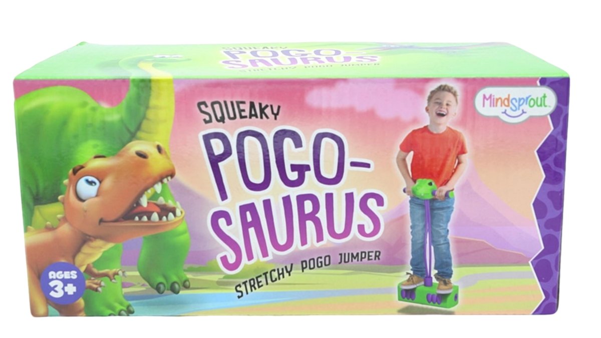 Stretchy Dinosaur Pogo Jumper Toy – Squeaky Mindsprout - Brantford Surplus