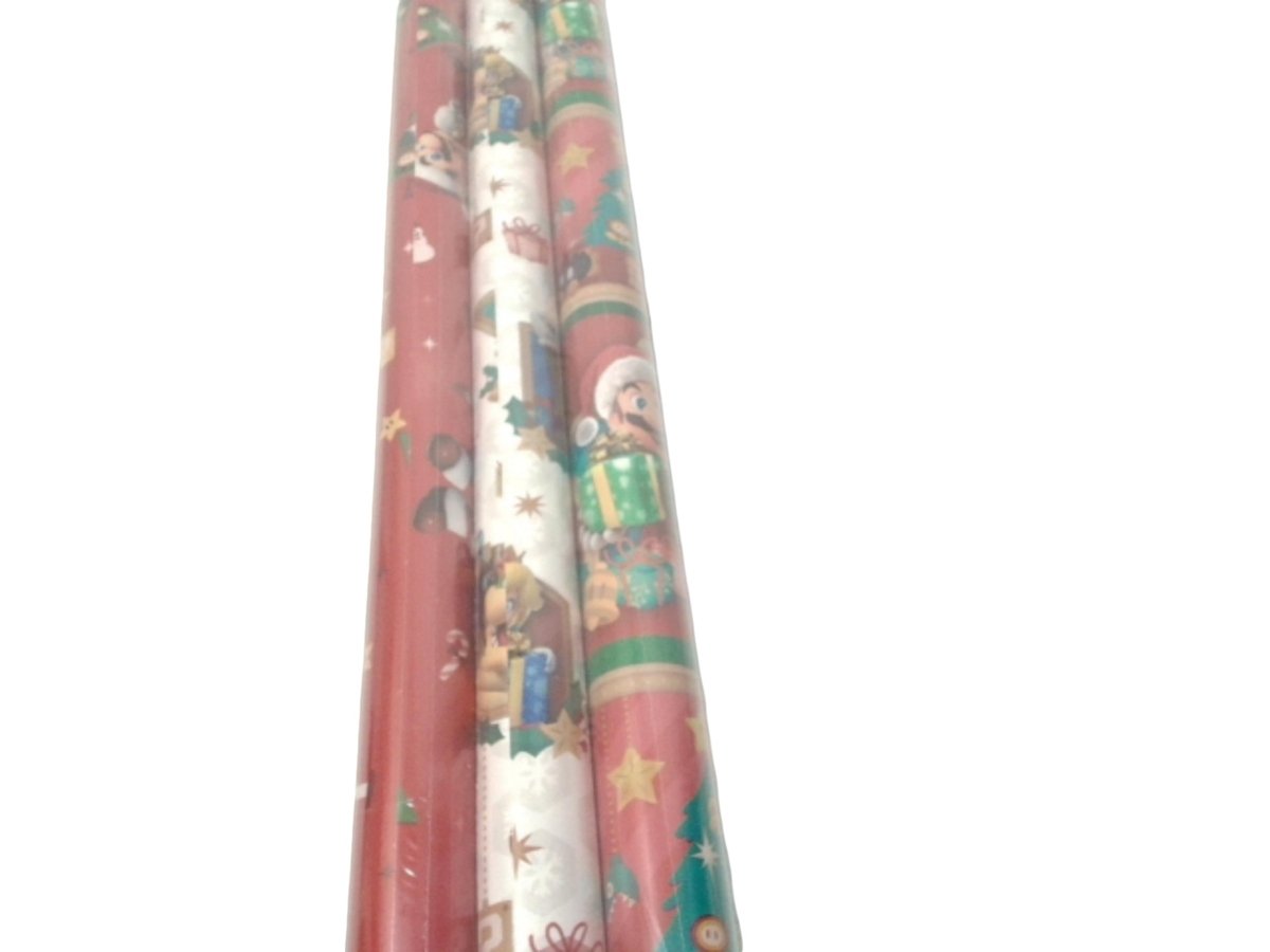 Super Mario Christmas Wrapping Paper - 3 Rolls Gift Wrap - Brantford Surplus