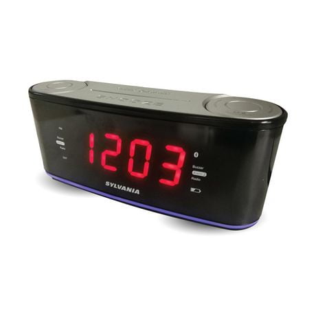 Sylvania Bluetooth Clock Radio with Auto - Set Timer - Brantford Surplus