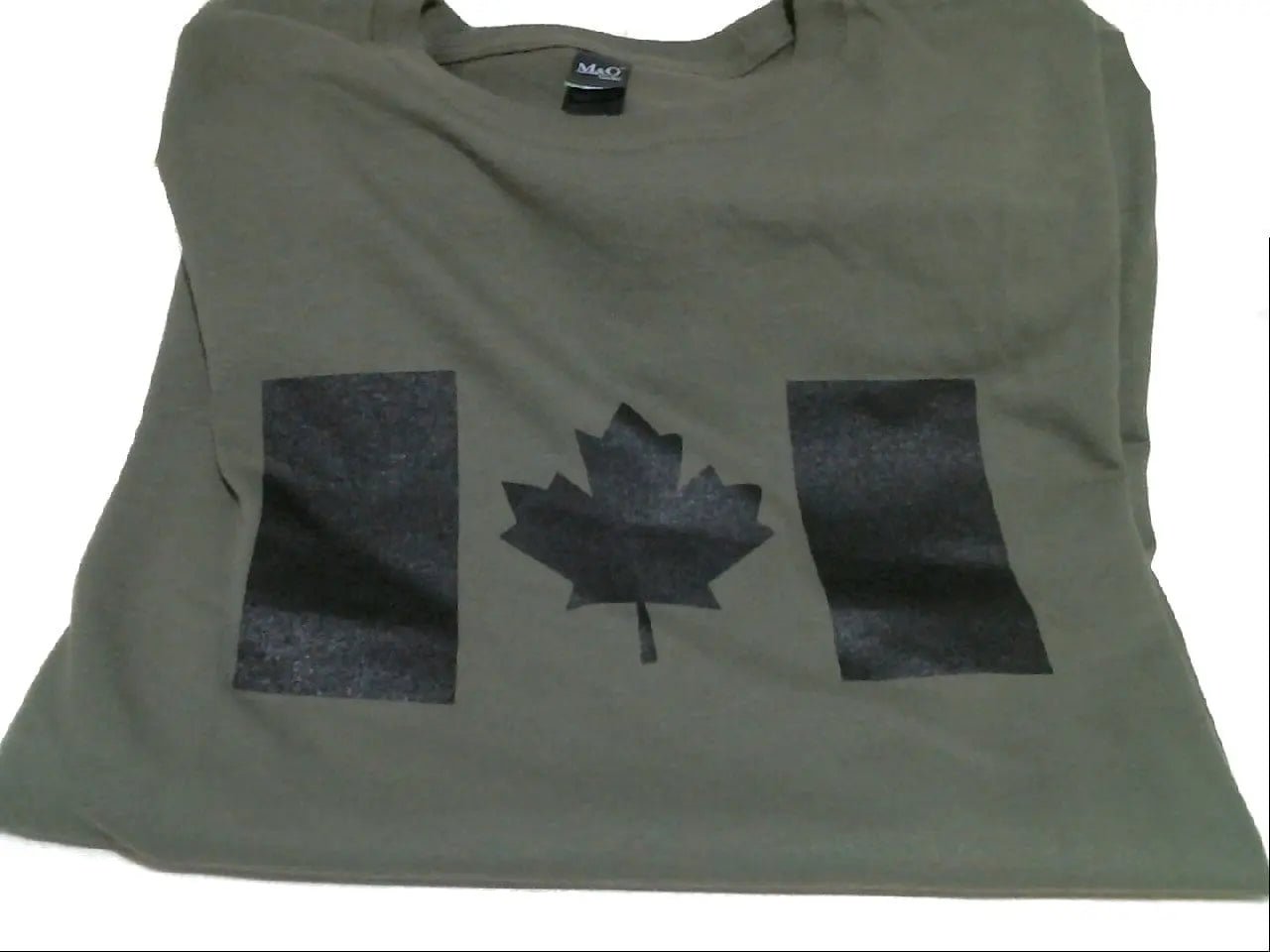 T-Shirt Canada flag olive drab - Large - Brantford Surplus