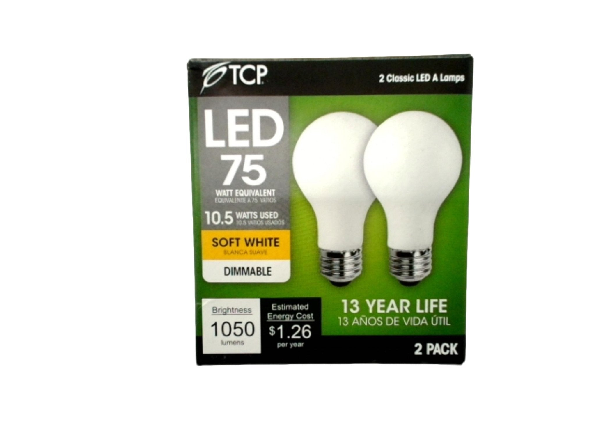 TCP Dimmable LED Light Bulbs 75W Soft White - Brantford Surplus