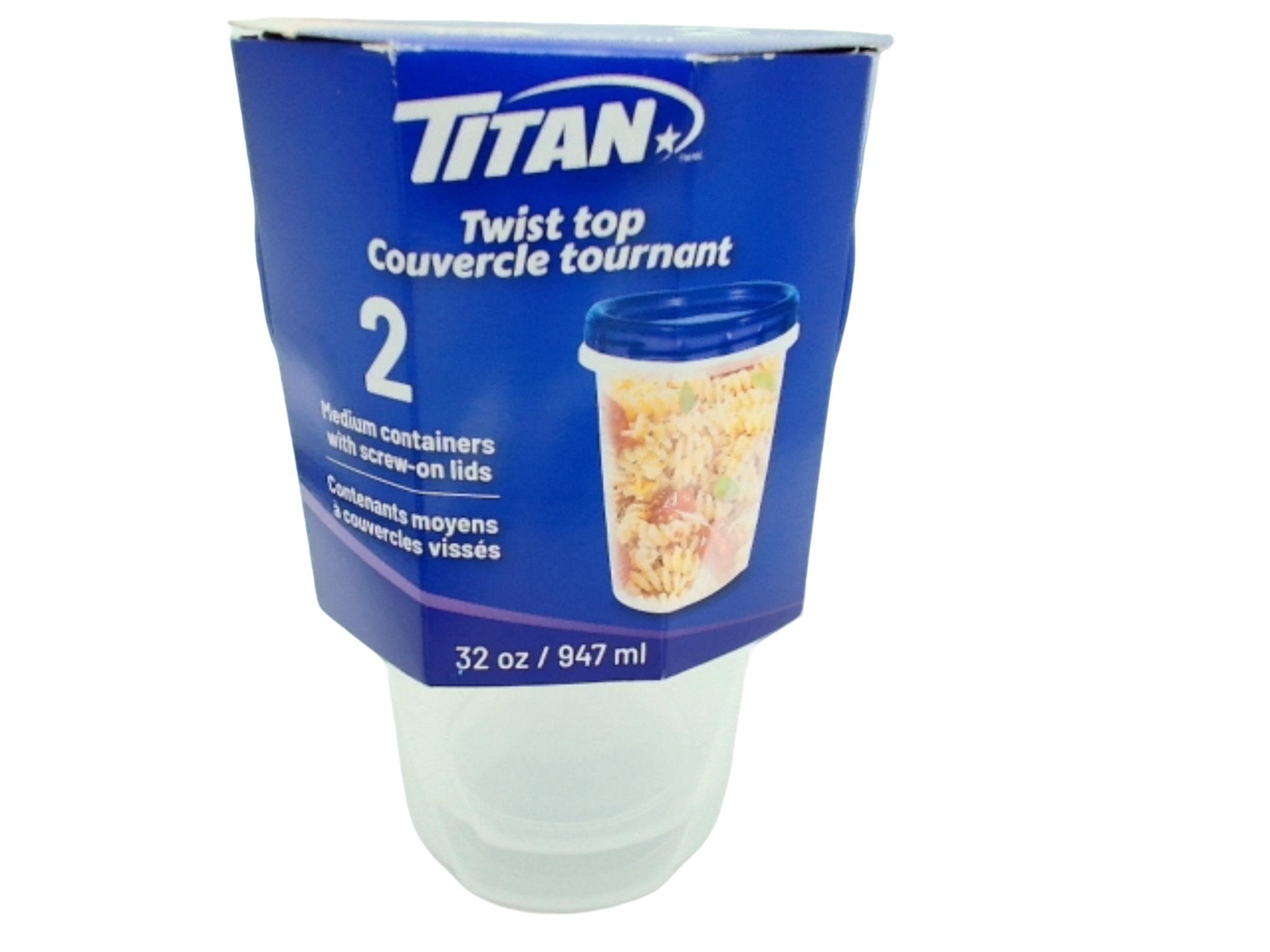 Titan 32 Oz Twist Top Food Containers - Brantford Surplus