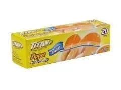 Titan Medium zipper fr. bags 2O/bx 24/cs - Brantford Surplus