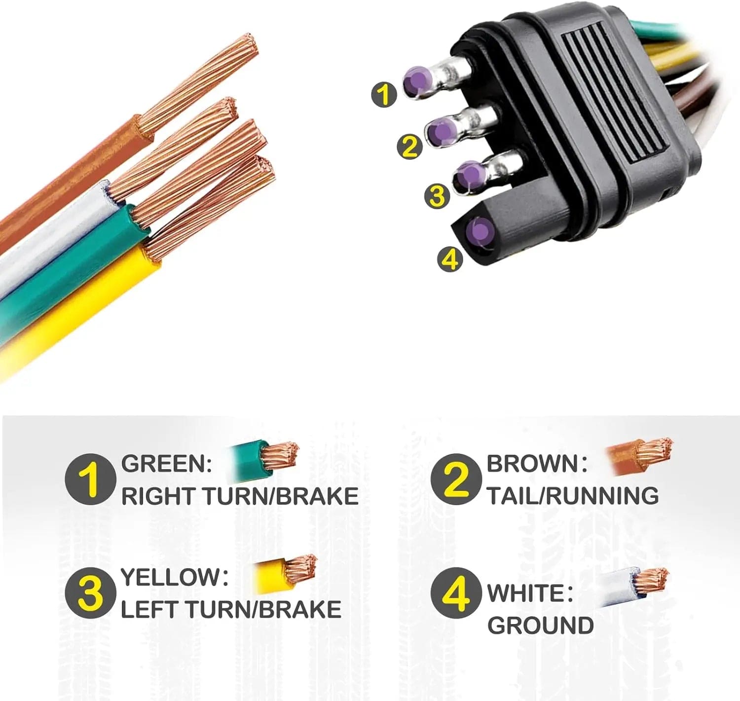 Trailer Plugs Male And Female 4 Pole 50/Bag - Brantford Surplus