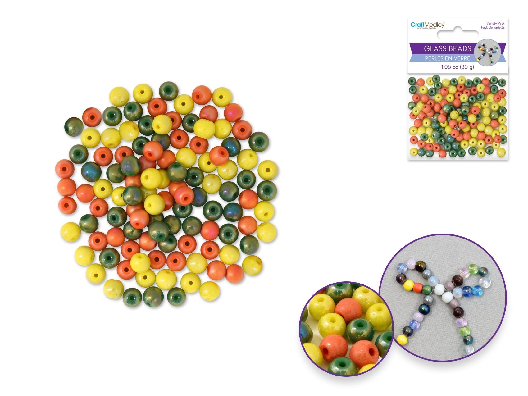 Tropicana 6mm AB Polish Glass Beads - 30g Round - Brantford Surplus