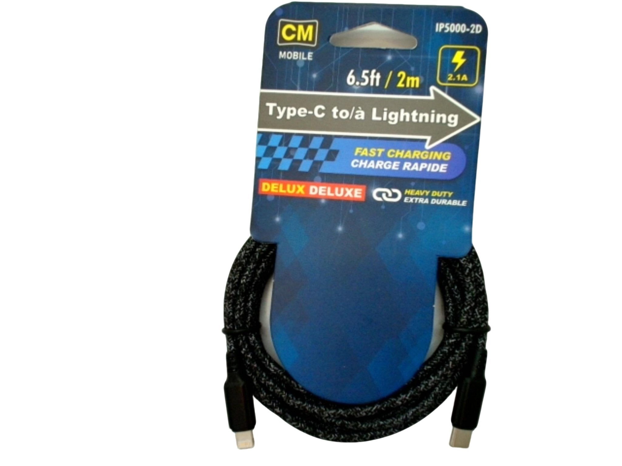 Type - C to Lightning Cable 2m Fast Charging Cord - Brantford Surplus
