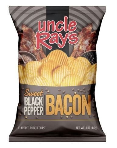 Uncle Ray's Black Pepper Bacon Chips 130g - Brantford Surplus